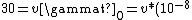 30 = v\gammat_0 = v*(10^{-8})/(\sqrt{1-v^2/c^2})